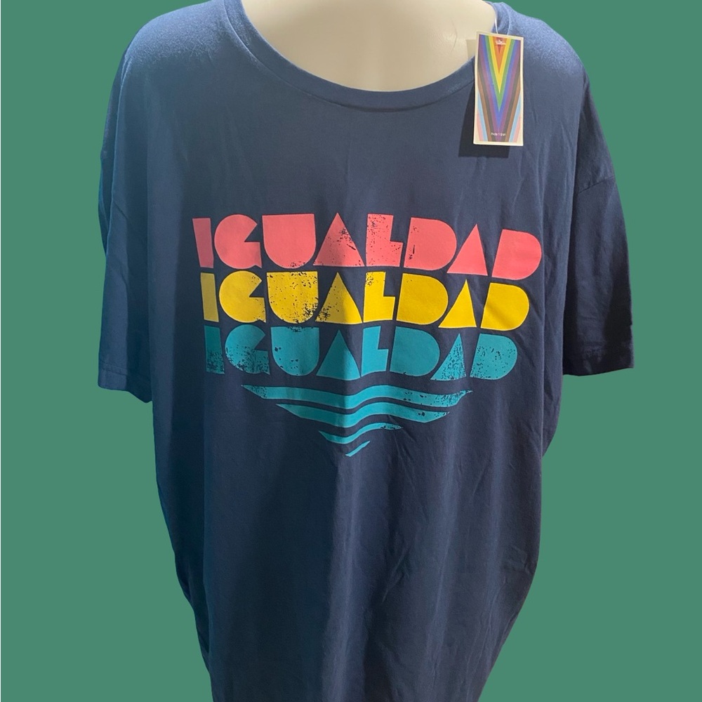 Navy Blue Graphic Tee XXL